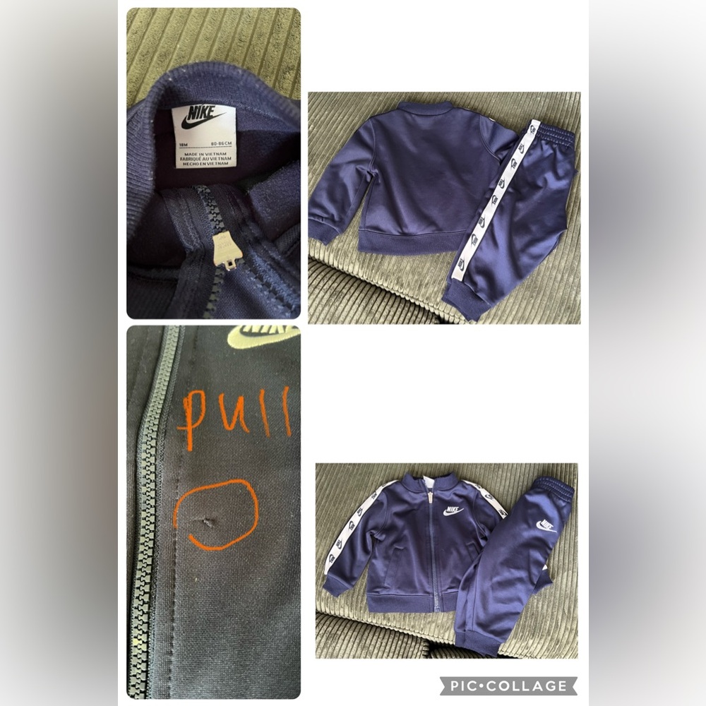 Nike Boys Navy Tracksuit with Logo 18 mos